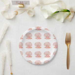 Assiettes En Carton Une petite perle se trouve sur le Baby shower