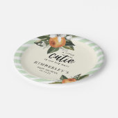 Assiettes En Carton Une Petite Plaque De Papier Baby shower Clementine (Angle)