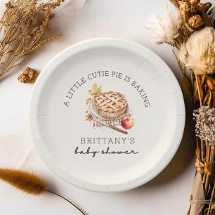 Assiettes En Carton Une Petite Tarte Cutie Est De Cuire Baby shower D'