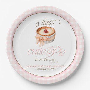 Assiettes En Carton Une petite tarte mignonne Baby Shower personnalisé
