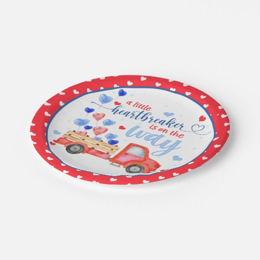 Assiettes En Carton Une Plaque De Baby shower Un Peu Écrasante (Angle)