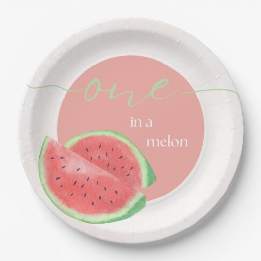 Assiettes En Carton Une plaque de papier à pâte Melon (Devant)