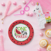 Assiettes En Carton Une plaque de papier melon (Fête)