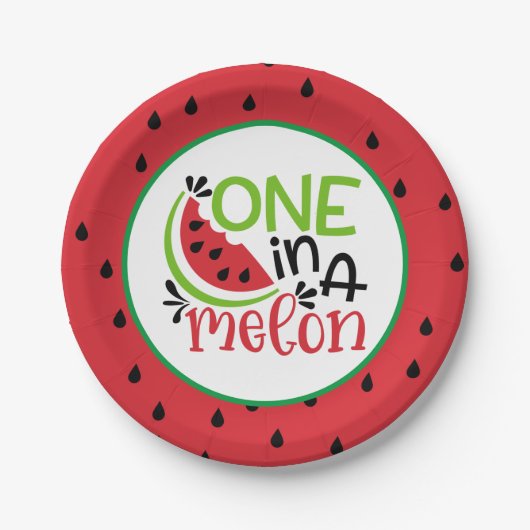 Assiettes En Carton Une plaque de papier melon (Devant)