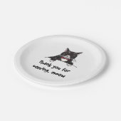 Assiettes En Carton Une plaque de papier Tuxedo Chat d'anniversaire (Angle)