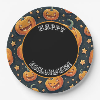 Assiettes En Carton une plaque d'Halloween
