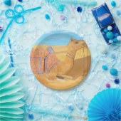 Assiettes En Carton Une plaque en papier de chameau (Fête)