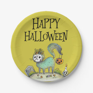 Assiettes En Carton Une plaque papier Halloween