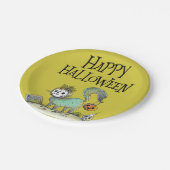Assiettes En Carton Une plaque papier Halloween (Angle)