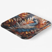 Assiettes En Carton Une renaissance de paon numérique (Angulaire)
