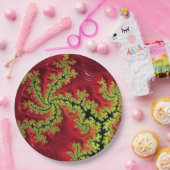 Assiettes En Carton Une Rivière Traverse Une Plaque De Papier (Fête)