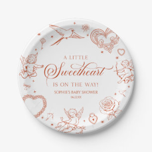 Assiettes En Carton Une Saint-Valentin Bébé Doux Fête Prénatale