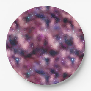 Assiettes En Carton Une série Galaxie scintillante Design 12
