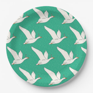 Assiettes En Carton Une Soirée verte d'Oie