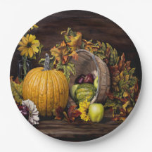 Une touche de plaques papier d'automne 9"