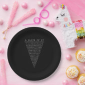 Assiettes En Carton Une tranche de triangle de pi (Fête)