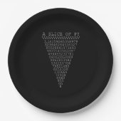 Assiettes En Carton Une tranche de triangle de pi (Devant)