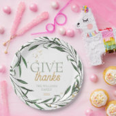 Assiettes En Carton Une Verdure Botanique Chic Remercier Thanksgiving (Fête)