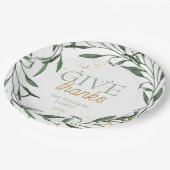 Assiettes En Carton Une Verdure Botanique Chic Remercier Thanksgiving (Angle)