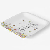 Assiettes En Carton Une vie de papillons Fleur sauvage Mariage (Angulaire)
