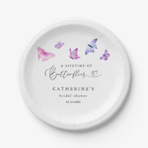 Assiettes En Carton Une vie de papillons mignonne Fête des mariées