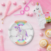 Assiettes En Carton Unicorn Arc en ciel Magique mignonne Anniversaire (Fête)