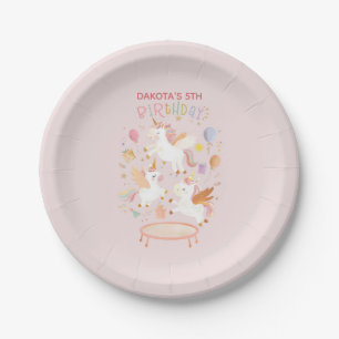 Assiettes En Carton Unicorn Cute Pastel fête d'anniversaire pour enfan