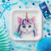 Assiettes En Carton Unicorn Kitten (Fête)