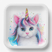 Assiettes En Carton Unicorn Kitten (Recto)
