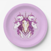 Assiettes En Carton Unicorn Mandala (Devant)