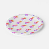 Assiettes En Carton Unicorn Neon (Angle)
