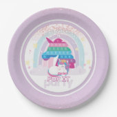 Assiettes En Carton Unicorn Pop It Anniversaire Party (Devant)