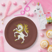 Assiettes En Carton Unicorn Rampant (Fête)