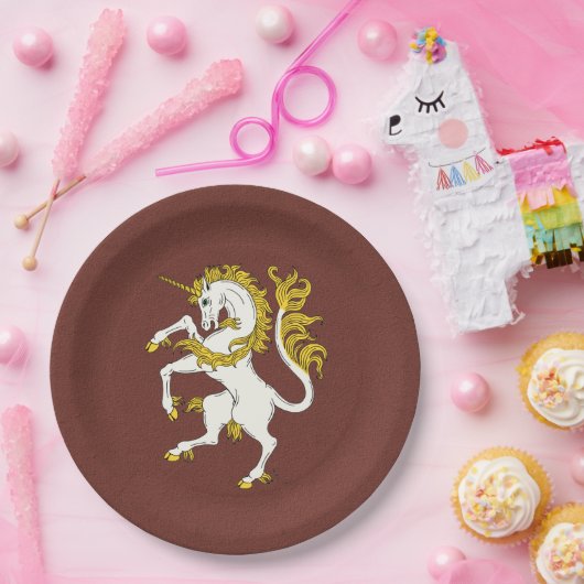 Assiettes En Carton Unicorn Rampant (Fête)