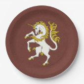 Assiettes En Carton Unicorn Rampant (Devant)