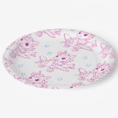 Assiettes En Carton unicorn theme pink (Angle)