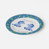 Assiettes En Carton Unicorn Twin Boy Baby shower Party (Angle)