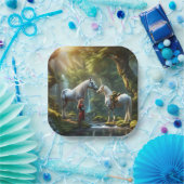 Assiettes En Carton Unicorne (Fête)