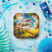 Assiettes En Carton Unicorne (Fête)