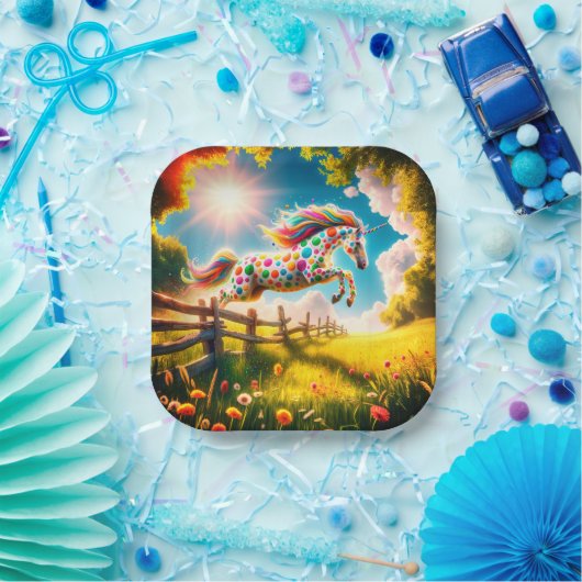 Assiettes En Carton Unicorne (Fête)