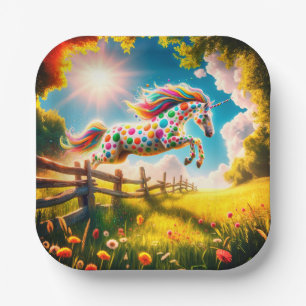 Assiettes En Carton Unicorne