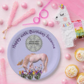 Assiettes En Carton Unicorne Et Papillons Photo Anniversaire (Fête)