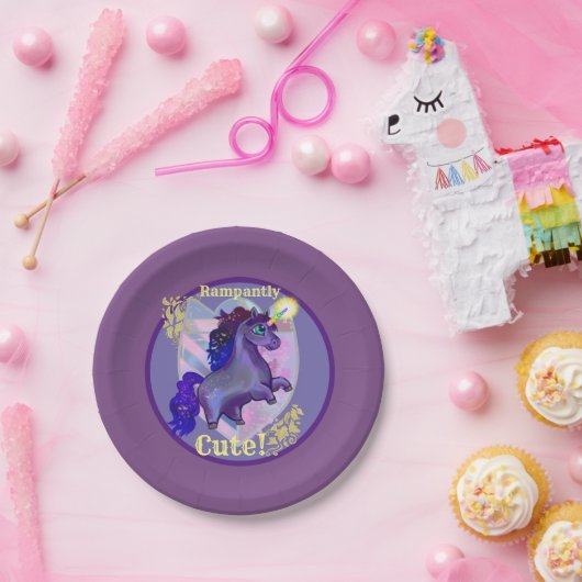 Assiettes En Carton Unicorne mignonne (Fête)