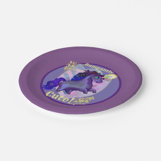 Assiettes En Carton Unicorne mignonne (Angle)