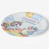 Assiettes En Carton Unicorne mignonne Dinosaur amis arc-en-ciel Annive (Angle)