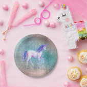 Assiettes En Carton Unicorne mousseuse (Fête)