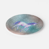 Assiettes En Carton Unicorne mousseuse (Angle)