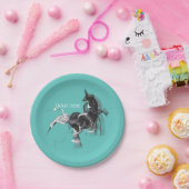 Assiettes En Carton Unicorne numérique (Fête)