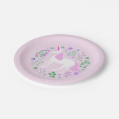 Assiettes En Carton Unicorne rose Faux Parties scintillant rose (Angle)