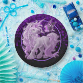 Assiettes En Carton Unicorne rose pourpre (Fête)